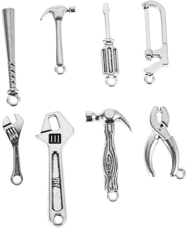Beaupretty 8stücke Schmuckzubehör Konstruktionsanhängern Und Zangenmotiven Für Diy-schlüsselanhänger Und Schmuckherstellung Mit Werkzeug-anhängern Für Armbänder Und Ohrringe