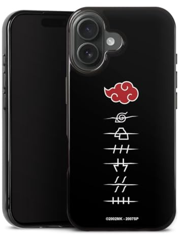Silikon Hülle kompatibel mit Apple iPhone 17 Case schwarz Handyhülle Akatsuki Offizielles Lizenzprodukt Naruto Shippuden