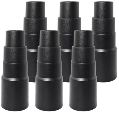 6 Pcs Vacuum Cleaner Hose Adapter, Vacuum Cleaner Power Tool for Dust Extraction Vacuum Cleaner Conversion, Universal Vacuum Hose Reducer Hose Adaptor Kit (Black)