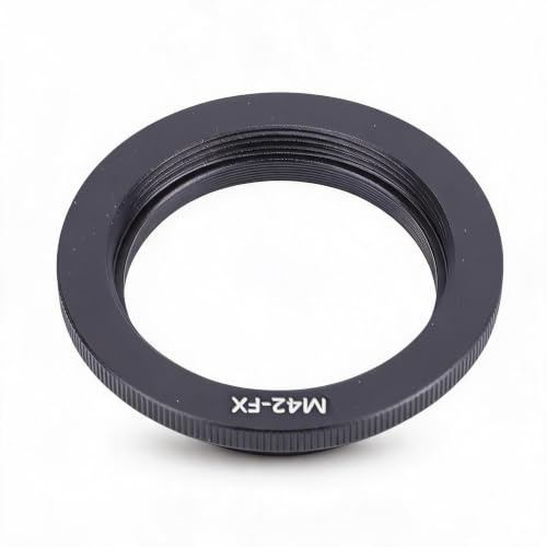 Annadue M42 auf Fuji X Objektiv-Mount-Adapter, Schlanker Objektiv-Adapterring aus Aluminiumlegierung für M42 für Spiegellose Fuji FX Mount-Kamera