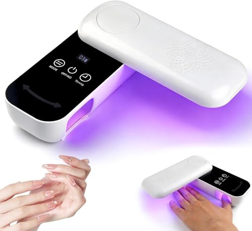 UV Nail Lamp, LED UV Lamps for Gel Nails, Led Nail Lamp with LCD Touch Screen, 4 Timer Setting & 4 Level Lighting, Professional Nail Dryer DIY Tools for Beginners Home Salon Use