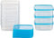 Kigima Tiefkühldose Quadratisch 11x11x4,4 cm 0,3L (10 STK) Hellblau