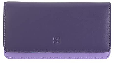 DUDU Mehrfarbige Kuvert - Brieftasche RFID in Leder Mauve
