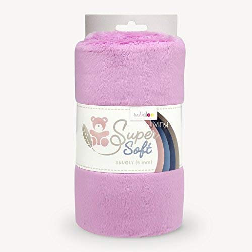 kullaloo SB-Pack Ultraweicher Microfaser-Plüsch Stoff SNUGLY, 5mm Florlänge, spielzeugtauglich, in schicker Banderole (Mauve)
