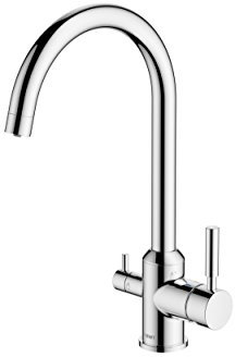 BWT BWTDWFK-TRI FLO Premium Trinkwasser-Filtrationssystem, verchromt