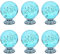 FBSHOP(TM) Pack of 6 Aqua Blue Bubbles Ball Crystal Glass Cabinet Knob Cupboard Drawer Pull Handle 30mm