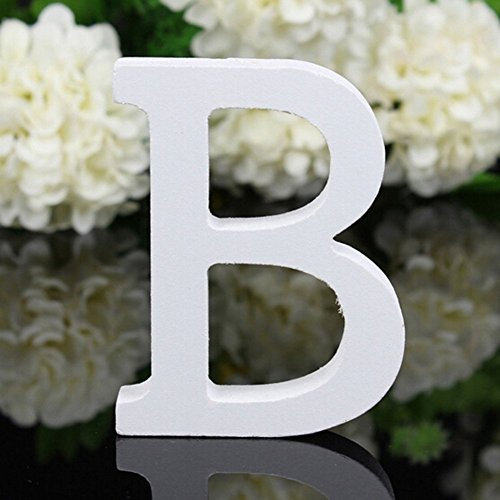Freeas Dekorative Holz Buchstaben, hängende Wand 26 Buchstaben aus Holz Alphabet Wand Buchstaben für Kinder Baby Name Mädchen Schlafzimmer Hochzeit Geburtstag Party Home Decor-Briefe (B)