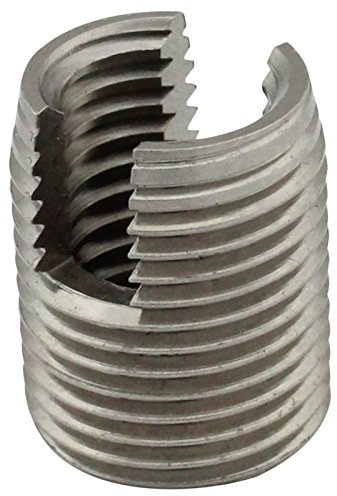 Gewindeeinsätze (selbstschneidend) mit Schneidschlitz - M6 - (2 Stück) - aus rostfreiem Edelstahl A1 (VA) - NIRO - SC9058 | SC-Normteile®