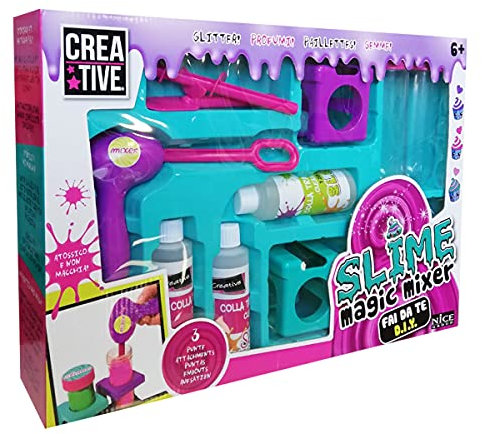 Nice Group Magic Mixer, Set Fai da Te per Bambini creativi, con Colla Crea fluidi Colorati, profumati e Slime con Gemme, Glitter e paillettes-47010, Multicolore, Taglia Unica, 47010