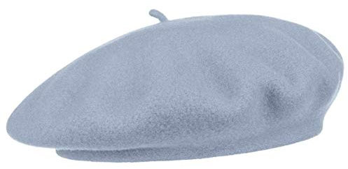 Barascon Baskenmütze mit Kaschmir Wollbaske Baske Herrenbaske Damenbaske (One Size - hellblau)