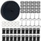 Woohome 20 Set Kunststoff Seite Release Schnallen und Tri-Glide Slides, 16 M Nylon-Gurtband, 10 Set D-Ring und Karabinerhaken für Gepäckgurte Hundehalsband