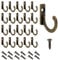 PERFETSELL 60 Stück Wandhaken Vintage Haken Antik Schlüsselhaken Bronze Einzelhaken mit Schrauben Kleine Garderobenhaken zum Schrauben für Schüssel Schmuck Taschen Handtücher Bad Küche