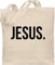 TypoT Fairtrade Bio Baumwolltasche lange Henkel - Statement Glaube Religion - Jesus Christus - Unisize - Naturweiß