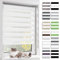 BelleMax Doppelrollo Klemmfix ohne Bohren & mit Bohren, 105x120cm(BxH), Weiß, Duo Rollo, Sonnenschutz lichtdurchlässig Blickdicht, Klemmrollo Fensterrollo, Rollos für Fenster und Tür
