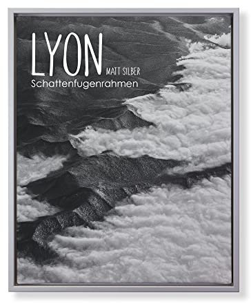 BIRAPA Lyon Keilrahmen für Canvas 90x100 cm in Mattsilber, Rahmen für Leinwände, Leerrahmen für Leinwand, Schattenfugenrahmen für Keilrahmen, Leinwand Rahmen