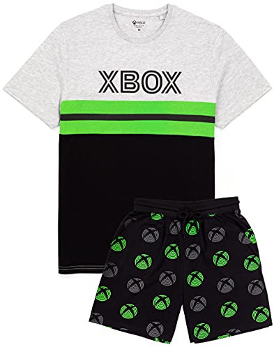 Xbox Pajamas Mens Adultes Game T-Shirt Noir T-Shirt & Shorts PJS Merchandise