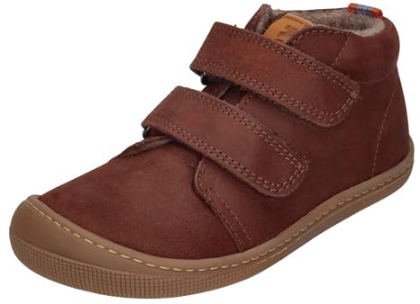 Koel4Kids Nubuk Lederschuhe Schokobraun + Wollfuttter Barfußschuhe breitere Leiste Don 002.233 (Numeric_26)