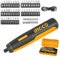 INGCO 4.0V Electric Cordless Screwdriver Rechargeable Power Drill Driver 5N.m Max Torque with Accessories LED Light USB Cable for DIY CSDLI0403 Orange, Black