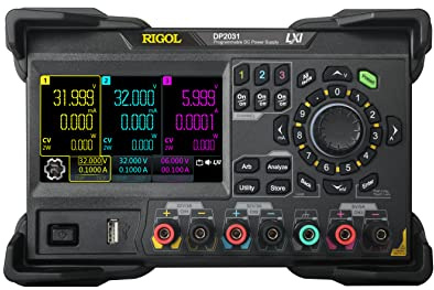 RIGOL Labornetzteil,DP2031 DC Power Supply,3 Ausgänge,32 V/3 A || 32 V/3 A || 6 V/5 A (10 A),max222 W, ripple a bassa uscita e rumore < 350 μVrms/2 mVpp,alta risoluzione di 1 μA basso range ent
