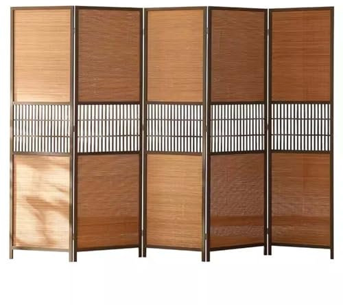 Paravent Raumteiler Innen 200x250cm, 5 Teilig Trennwand Sichtschutz, Mobiler Raumtrenner Sichtschutzwand, Eleganter Sichtschutz Raumteiler Trennwand