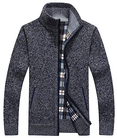 Janker Herren Tracht: mit Reißverschluss 3XL Modern Lang Cardigan Trachtenjacke Strick Herbst mit Kapuze Outdoor Sweatjacke Wintermantel Leicht Langarm Winterjacke Strickjacke