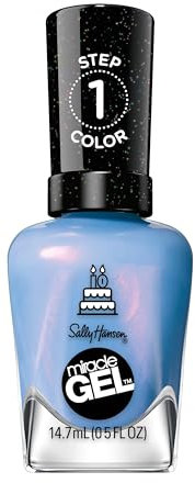 Sally Hansen Miracle Gel™, One Gel of a Party It's Sherbert Day, Langanhaltend, gelähnliche Formel, keine UV-Lampe erforderlich, blauer Nagellack
