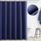 Awellife Tenda da doccia blu navy in lino testurizzato Boho Farmhouse tende da doccia per bagno fodera in tessuto, lunghezza 182,9 cm larghezza x 198,1 cm lunghezza