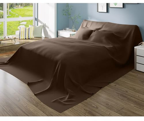 Möbel-Staubschutz, Bett-Staubschutz, Stoff-Staubschutz für die Möbelaufbewahrung, Bett-Schutzhülle vor Staub für Boden, Möbel, Schrank, Abdecktuch gegen Farbstaub (Size:200x240cm(78x94in),Color:Braun)