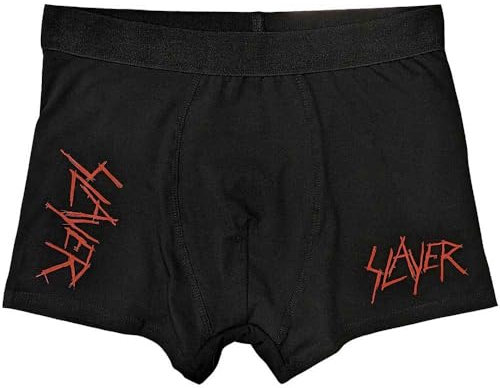 Rock Off officially licensed products Slayer Scratchy Band Logo Boxer Shorts M Black