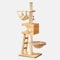 Home Cat Tree with Multiple Levels, Plush Hammock and Scratching Post