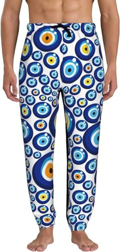 fifbird Herren-Jogginghose, Evil Eye, Freizeithose, Sport-Jogginghose mit Kordelzug, Größe XXL, Böses Auge, 36-41