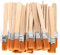 42 STK Klein Flachpinsel Pinselset, Kleine Flache Borstenpinsel Set, Klein Lack Pinsel, Lackierpinsel, Malerpinsel, 13cm Lang Fensterpinsel mit Holzgriff für Kunst DIY Malerei Lacke