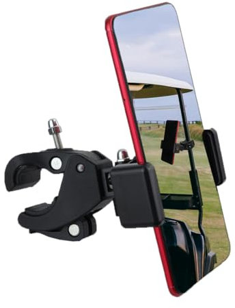 Support de téléphone avec pince pour poussette, chariot de golf, support de téléphone portable pour vélo, chariot, fauteuil roulant, support de micro