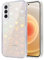 Riccase for Samsung Galaxy S21 Case, Clear Cute Glitter Holographic Heart Phone Case for Girls Women, Anti-Yellow Protective Hard PC Cover Soft Silicone Frame for Samsung S21, Rainbow Heart