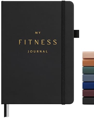 &And Per Se Journal d'entraînement et d'alimentation – Journal de fitness avec suivi de régime quotidien et carnet d'exercices de gym pour homme et femme – Non daté, format A5, couverture rigide en