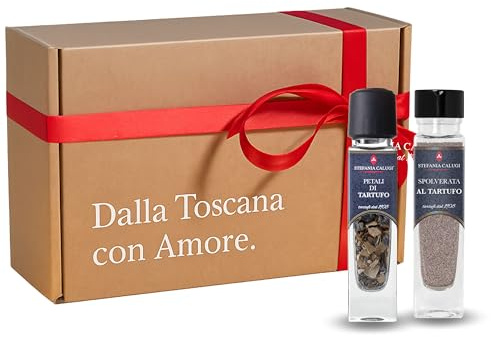 Stefania Calugi - Confezione Regalo al Tartufo - 2 Prodotti in 1 - Petali e Spolverata di Tartufo - Box Regalo - Gourmet