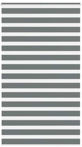 vidaXL Zebrarollo Dunkelgrau 135x230 cm Stoffbreite 130,9 cm Polyester, Zebra-Rollo, Doppelrollo, Zebra-Jalousie für Fenster, Doppelrollo, Zebra-Rollo