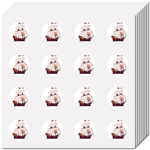 CREATCABIN 128 Stück Segelboot Planer Aufkleber Helm Aufkleber Selbstklebend Wasserdicht Bootsaufkleber Cartoon Aufkleber Großpackung Für Scrapbooking Basteln Kalender Wasserflaschen Laptop 2.5cm