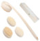 FREATECH Brosse à Dos en Silicone 3 en 1 avec Long Manche Courbé et 3 Brosses Amovibles, Bain Douche Nettoyage Corporel Exfoliante Massage du Cuir Chevelu, Hygiénique et Durable