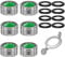 Tap Aerator, Tap Filter Nozzle Faucet Aerator Replacement Part with Gasket for Kitchen Bathroom Sink (6, Green)
