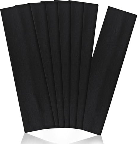 7 Pezzi Fascia Capelli Donna, Fascia Nera Capelli Donna, Morbida, Antiscivolo, Elastica Headband, per Sport, Corsa, Yoga, Fitness, Ciclismo