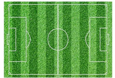dekora - Feuille comestible Terrain de Football - Papier sucre A5 (14,8 x 21 cm) - Décoration pour gâteaux d’enfants - Sans gluten, sans sucre ajouté, convient aux végétariens - Facile à utiliser
