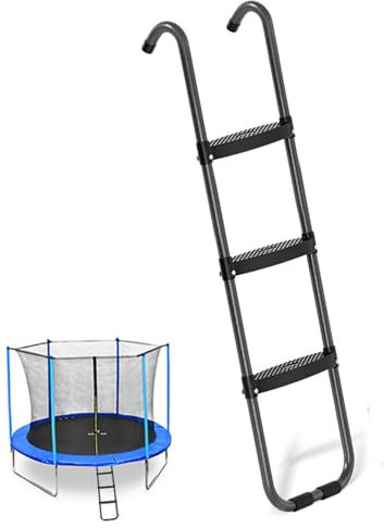 Heidouse Trampolinleiter, 13x38in 3 Schritt Nicht rutscher Schwerer Trampolinschritte mit weitem Schritt für Kinder, Accessoires, Accessoires