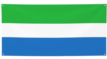 Party-Banner mit Sierra-Leone-Flagge, Banner für alle Veranstaltungen, helle Flaggen für Geburtstag, Erntedankfest und mehr