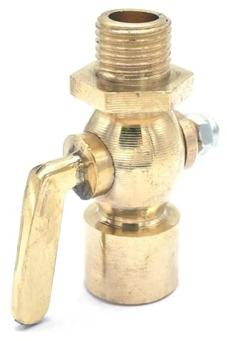 Valvola di intercettazione del rubinetto di scarico in ottone da 1/4 BSP maschio a M14x1,5 mm femmina Carburante Gas Olio Aria