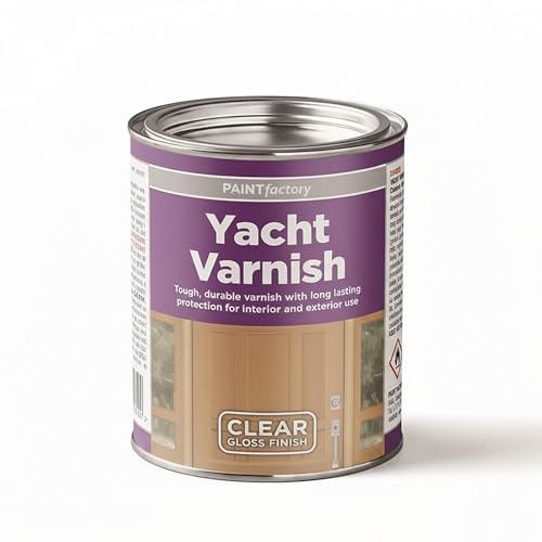 DUAYRA Yacht Varnish Clear Gloss Paint Tin, Marine Grade Clear Varnish, Waterproof, UV Resistant, Wood Protection, High Gloss Finish for Boats, Doors, Gates, Interior and Exterior Use 300ml (1)