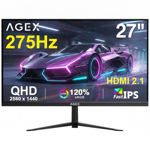 Z-Edge AGEX Monitor Gaming 27'' QHD 2K 275Hz 144Hz 1ms IPS FreeSync Negro