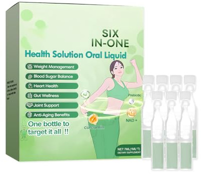 Orale Flüssigkeit zum Abnehmen, Abnehmen Tropfen zum Trinken, Six-in-One Weight Loss Drops, Fettverbrenner, Fatburner, Bauchfett Schnell Loswerden, Bauch Weg, Straffung & Slim, 1 Stück