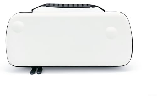 Lightweight Hard Shell Case Compatible with For Xbox and For Xbox Consoles with Ergonomic Hand Strap and Accessory Pockets (White)