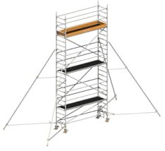 Layher Uni Standard Alu-Fahrgerüst P2 1401145 - mit Gerüststützen 5 m - Arbeitshöhe 7,20 m